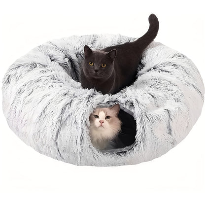🐾 Túnel Refugio Invernal  para Gatos 2 gatos en 1 🐱