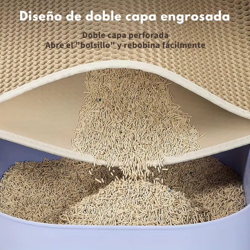 1Pc Large Size Cat Litter Mat-Advanced Honeycomb Double Layer Design,Urine Waterproof,Easy Cleaning,Scatter Control,Stay Clean