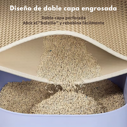 1Pc Large Size Cat Litter Mat-Advanced Honeycomb Double Layer Design,Urine Waterproof,Easy Cleaning,Scatter Control,Stay Clean