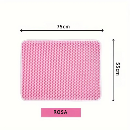 1Pc Large Size Cat Litter Mat-Advanced Honeycomb Double Layer Design,Urine Waterproof,Easy Cleaning,Scatter Control,Stay Clean