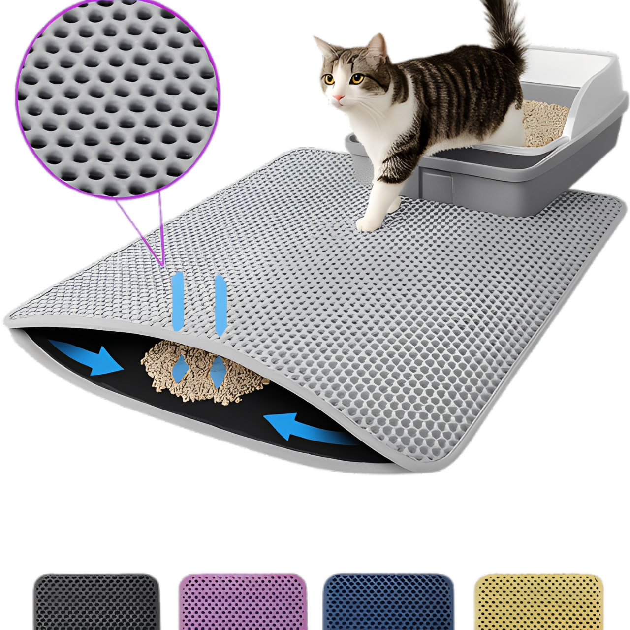 Alfombra Antiarena para Gatos